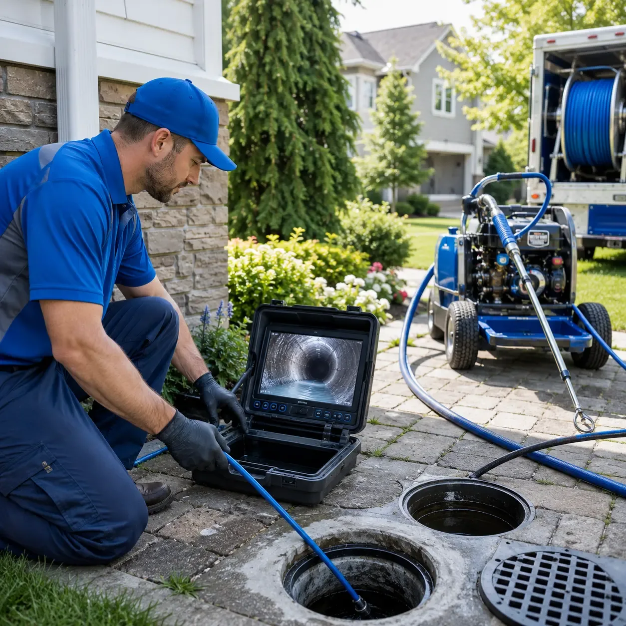 Outdoor drain cleaning professionals serving Roma, TX